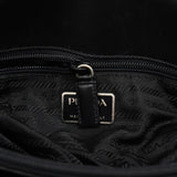 Prada B9282 Black Calfskin Nylon Top Handle Keylock Bag