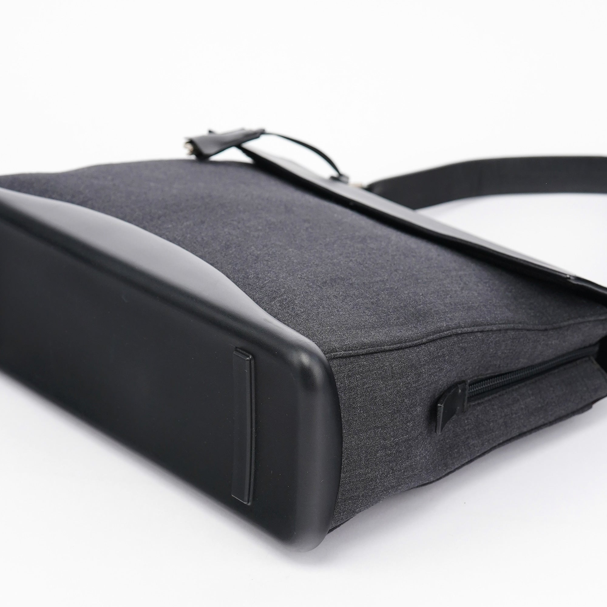 Prada B9282 Black Calfskin Nylon Top Handle Keylock Bag