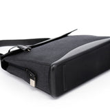 Prada B9282 Black Calfskin Nylon Top Handle Keylock Bag