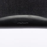 Prada B9282 Black Calfskin Nylon Top Handle Keylock Bag