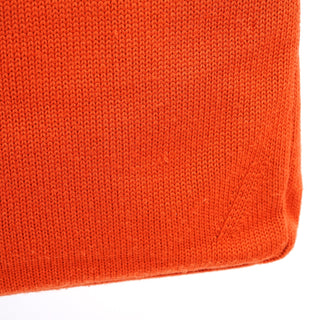 Prada B9444 Orange Wool Knit Tote Bag