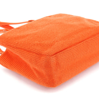 Prada B9444 Orange Wool Knit Tote Bag