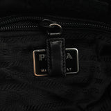 Prada B9479 Borsa a tracolla in lana Shetland antracite e astrakan
