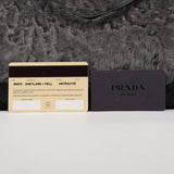 Prada B9479 Borsa a tracolla in lana Shetland antracite e astrakan