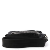 Prada B9479 Borsa a tracolla in lana Shetland antracite e astrakan