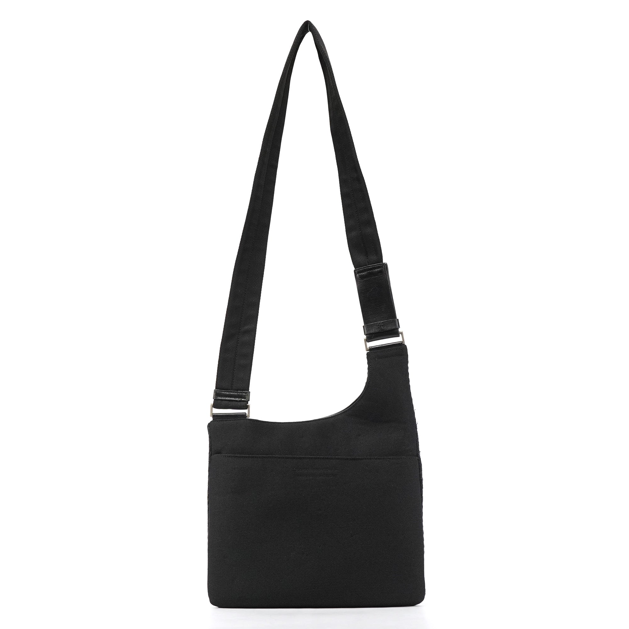 Prada B9479 Borsa a tracolla in lana Shetland antracite e astrakan