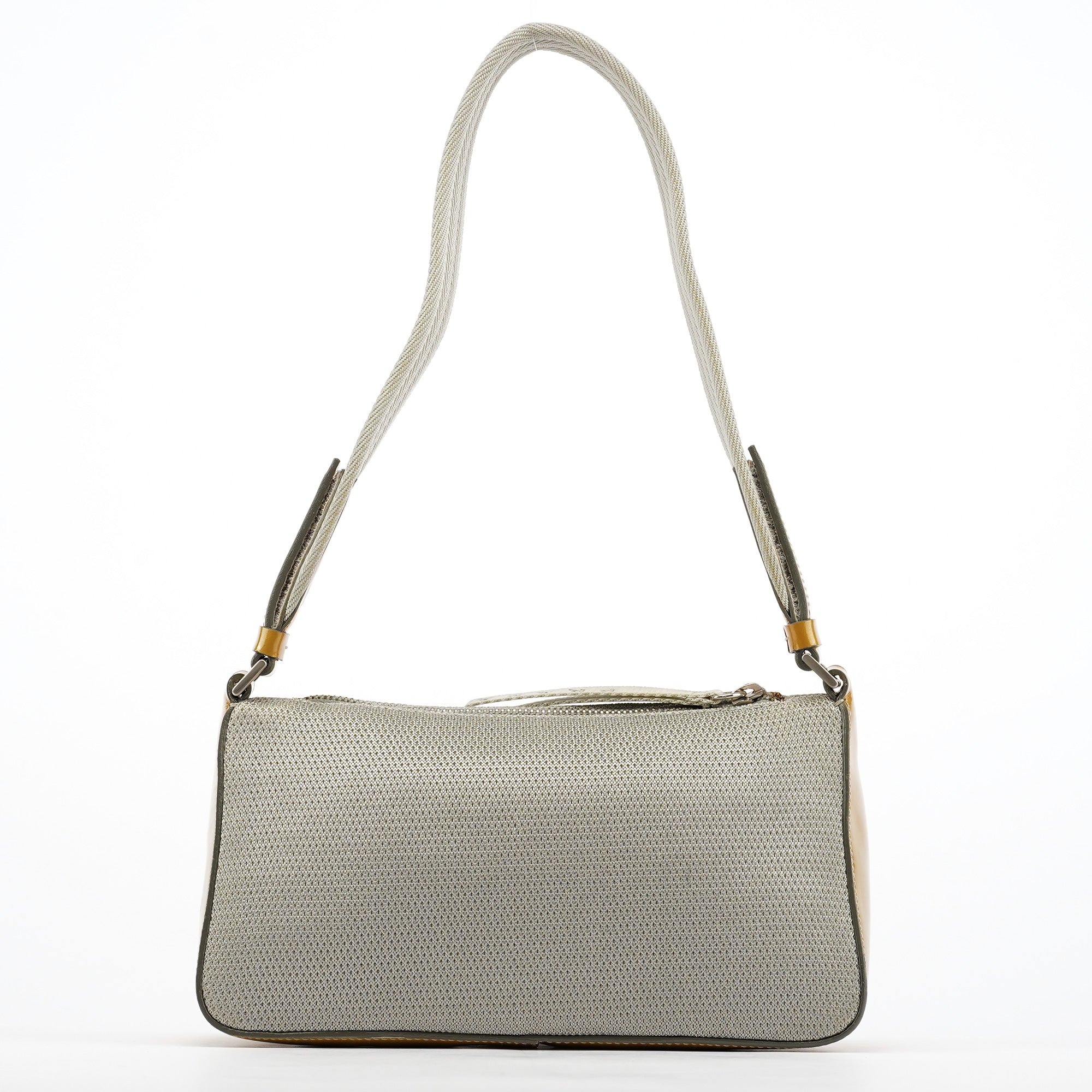 Prada B9936 Sac porté épaule Bike Lux en nylon argenté