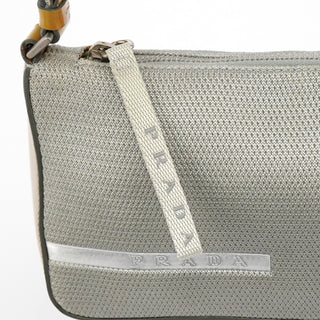 Prada B9936 Silver Bike Lux Shoulder Bag