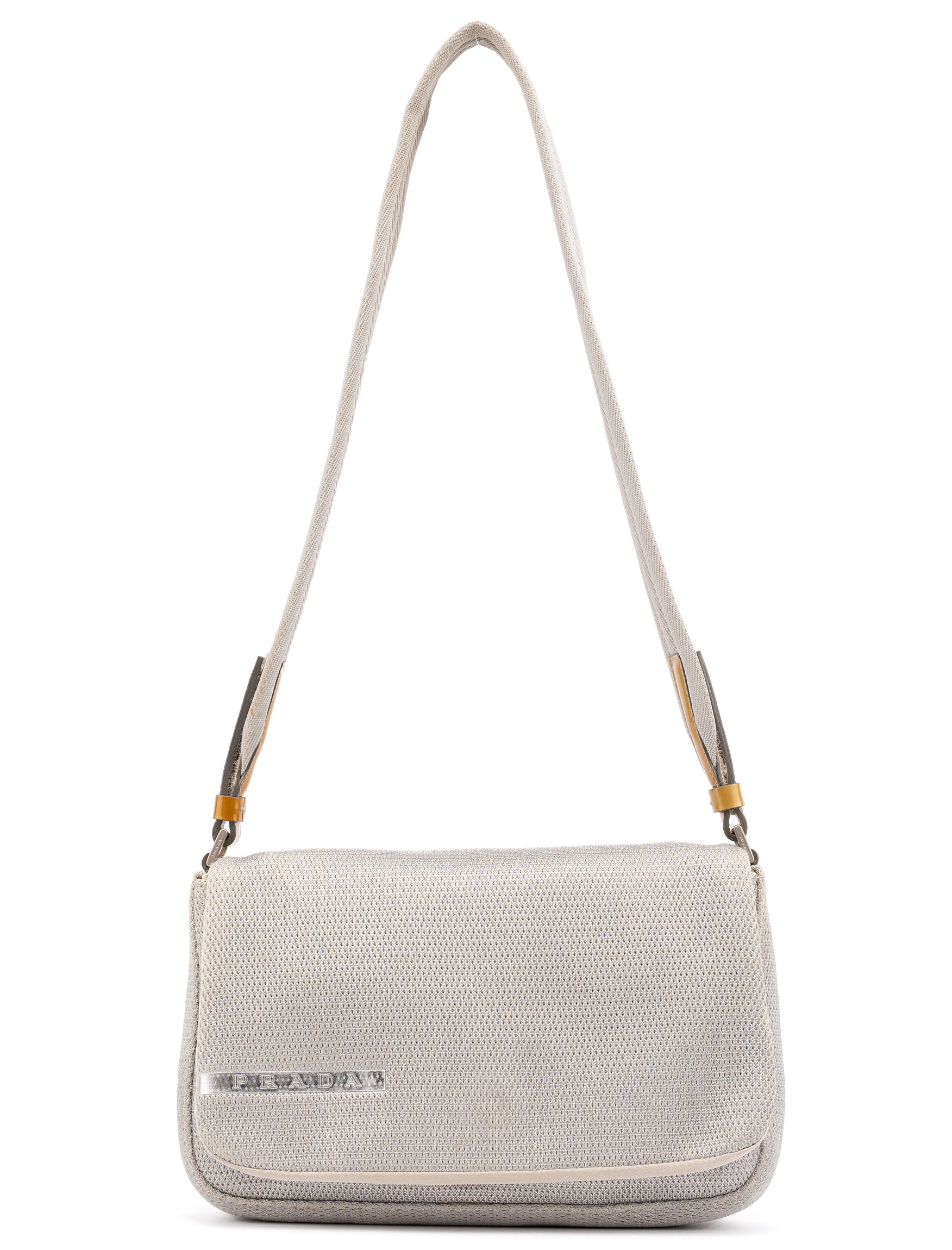 Prada B9937 1999 Silver Mesh Sport Shoulder Bag