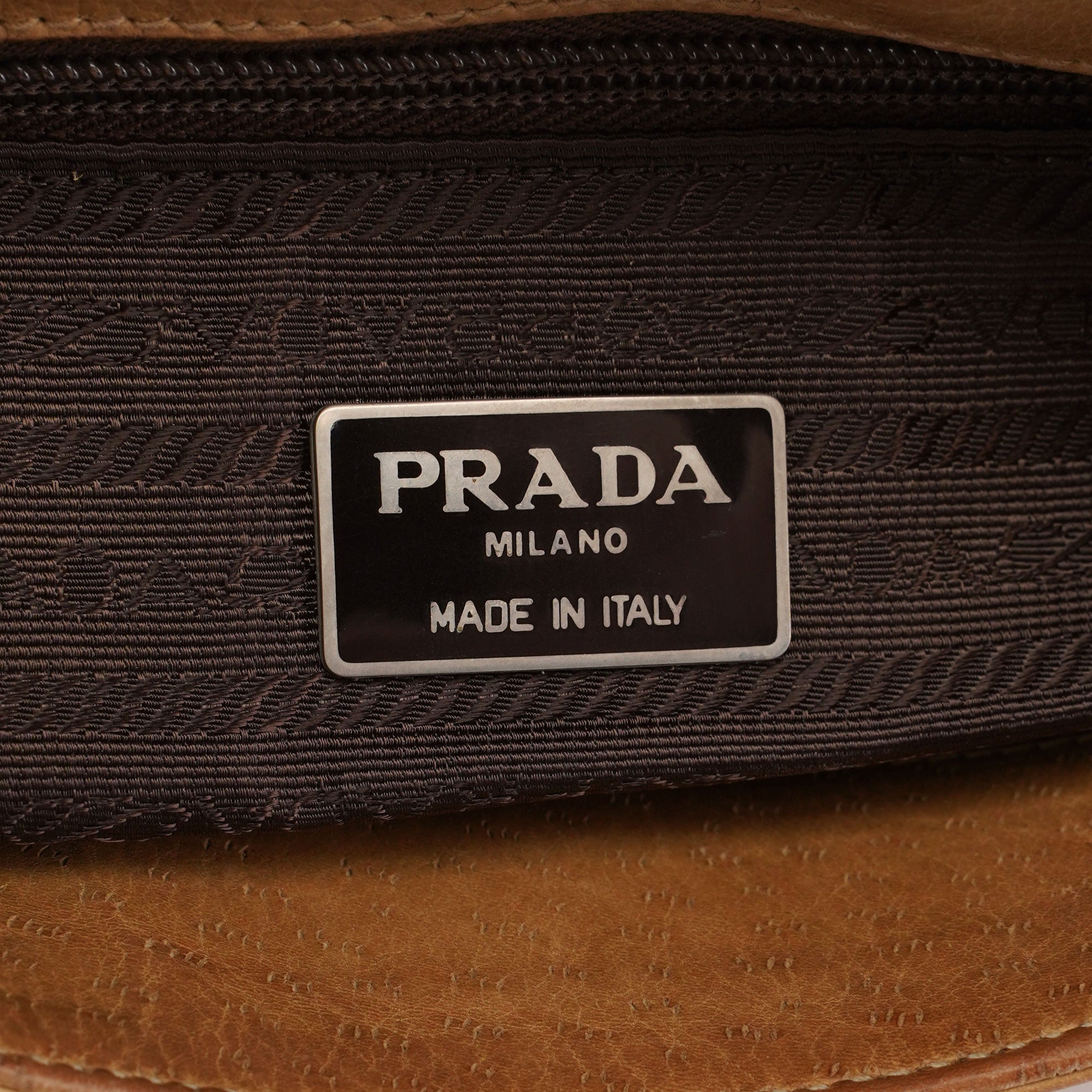 Prada Beige Belt Shoulder Bag