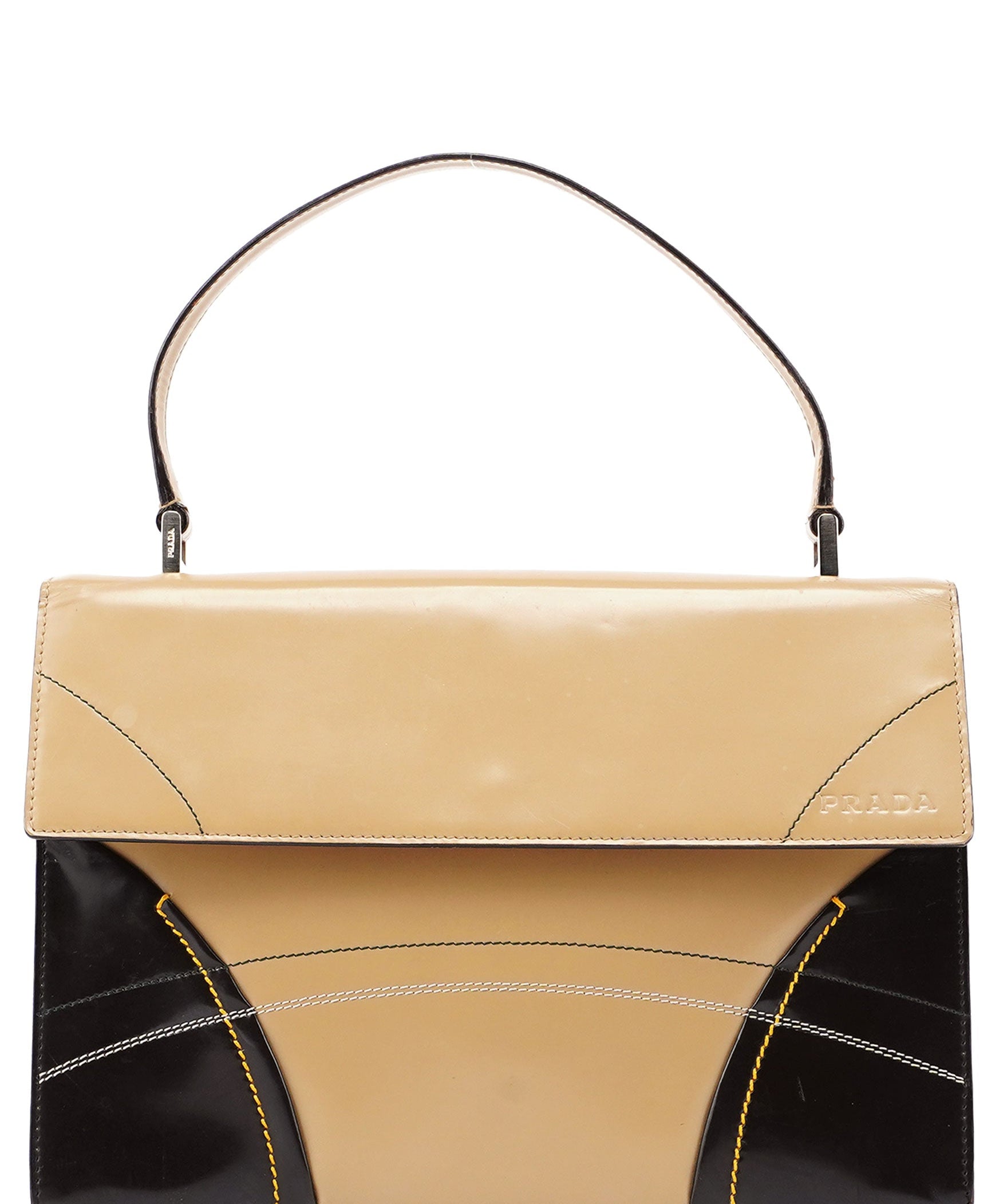 Prada Beige Brown Spazzolato Handbag