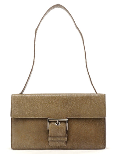 Prada Beige Lama Leather Belt Shoulder Bag