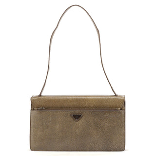 Prada Beige Lama Leather Belt Shoulder Bag