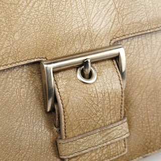 Prada Beige Lama Leather Belt Shoulder Bag