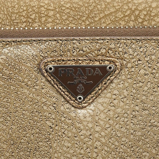 Prada Beige Lama Leather Belt Shoulder Bag