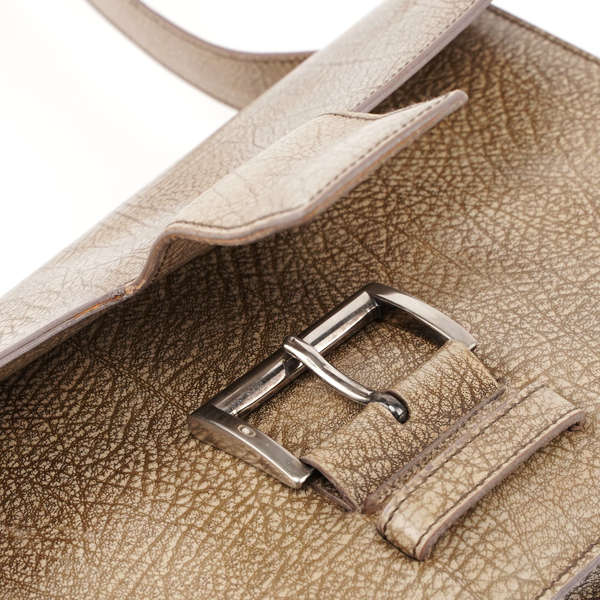 Prada Beige Lama Leather Belt Shoulder Bag