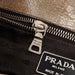 Prada Beige Lama Leather Belt Shoulder Bag