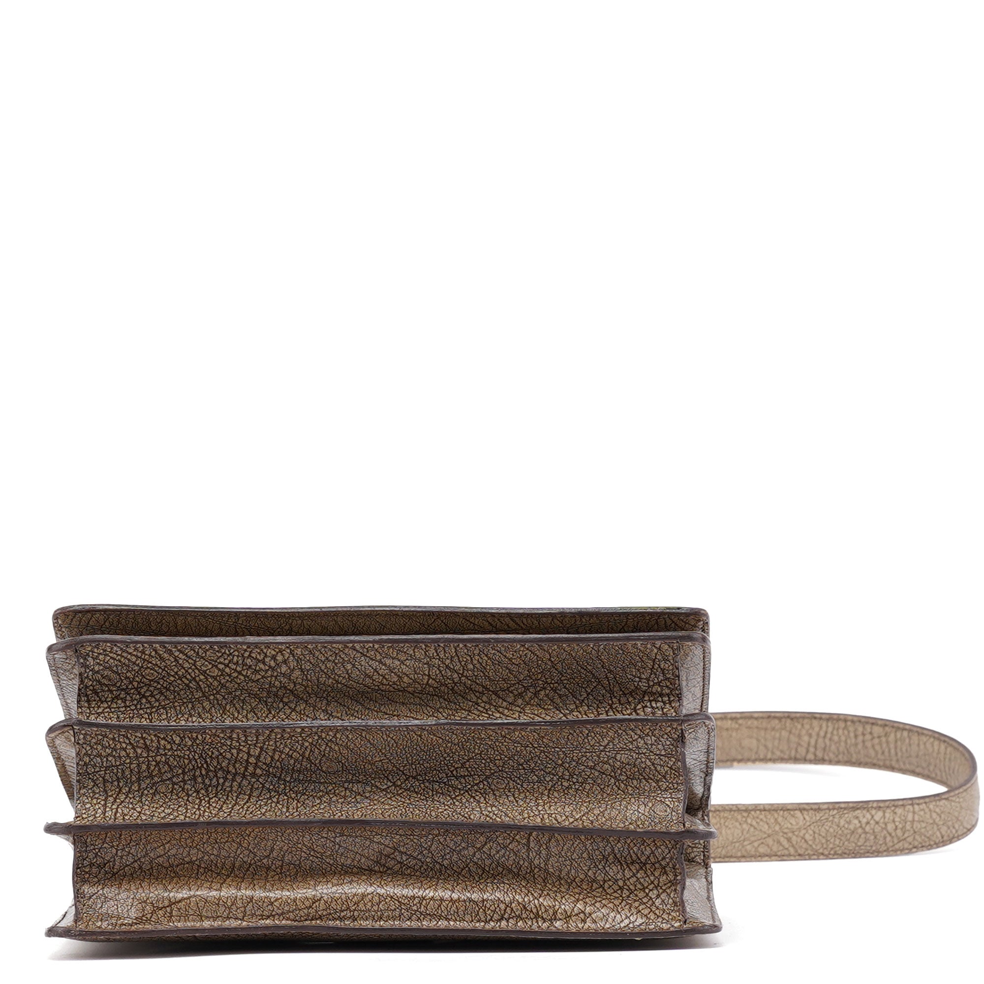 Prada Borsa a spalla in pelle di lama beige