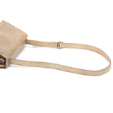 Prada Borsa a spalla in pelle di lama beige
