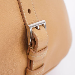 Prada Beige Leather Belt Hobo Shoulder Bag