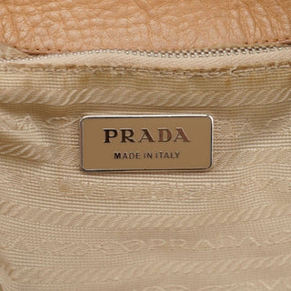 Prada Beige Leather Belt Hobo Shoulder Bag