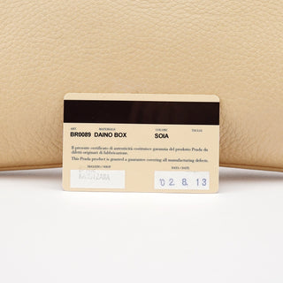 Prada Beige Leather Daino Box Shoulder Bag
