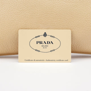 Prada Beige Leather Daino Box Shoulder Bag