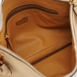 Prada Beige Leather Daino Box Shoulder Bag