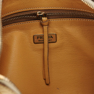 Prada Beige Leather Daino Box Shoulder Bag