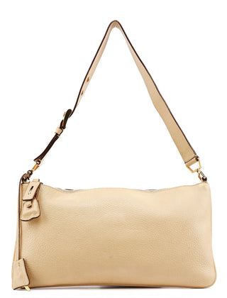 Prada Beige Leather Daino Box Shoulder Bag