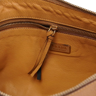 Prada Beige Leather Shoulder Bag