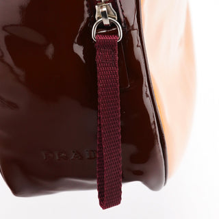 Prada Beige Orange Spazzolato Bowling Sport Bag