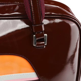 Prada Beige Orange Spazzolato Bowling Sport Bag