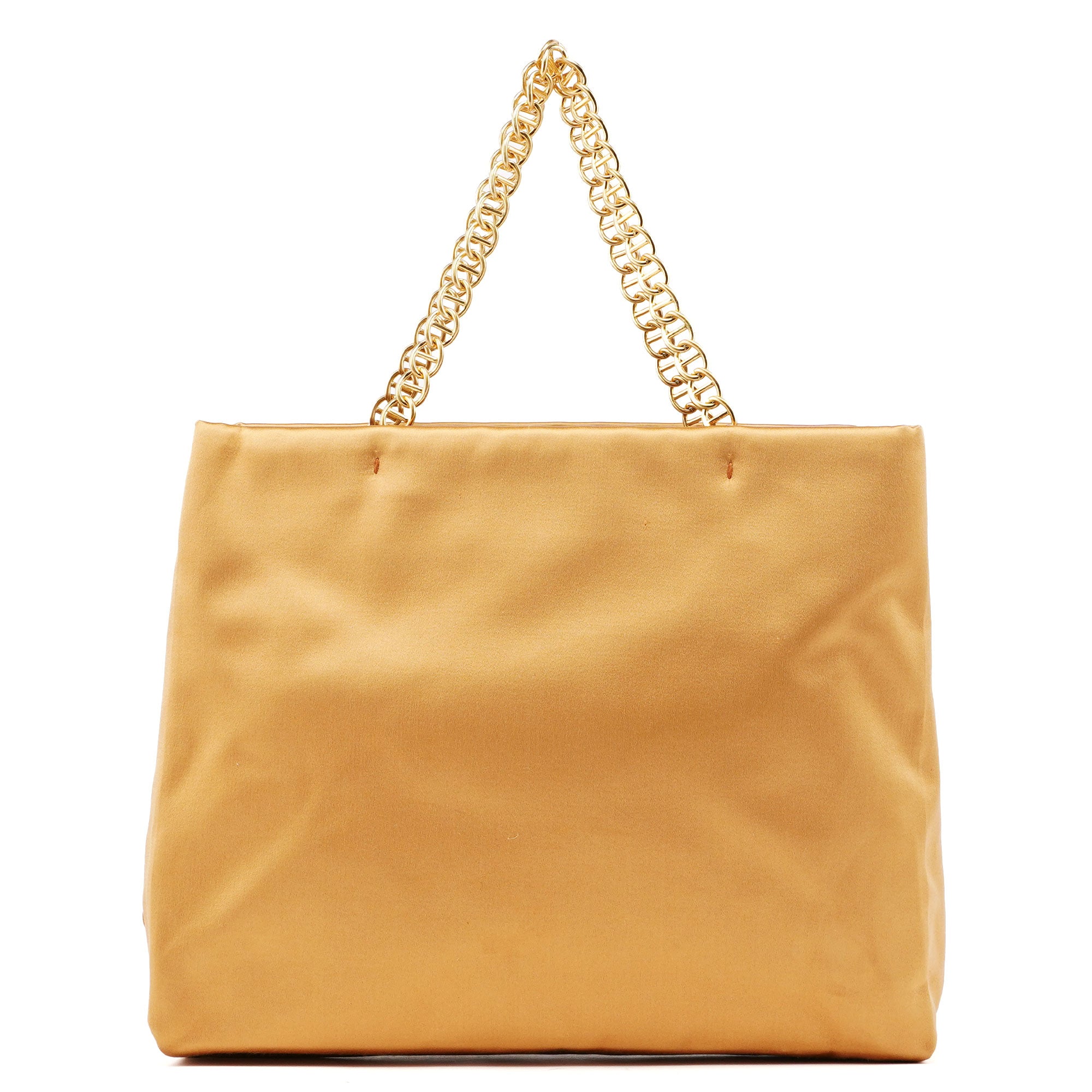 Prada Beige Raso Catena Satin Chain Tote