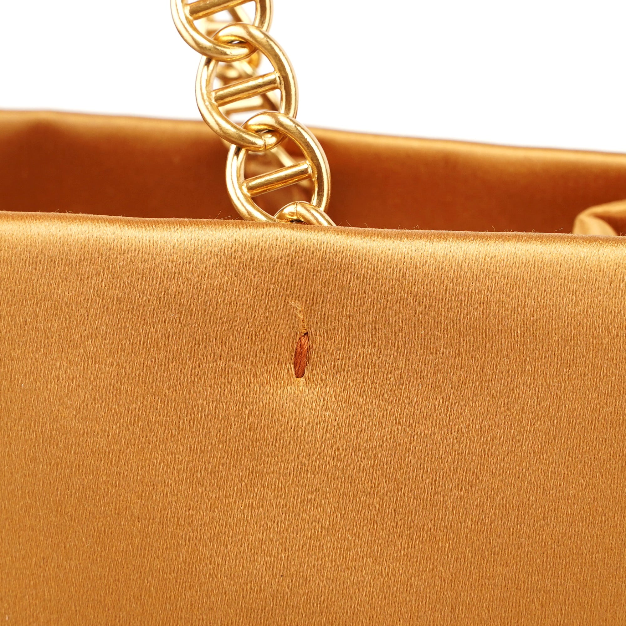 Prada Beige Raso Catena Satin Chain Tote