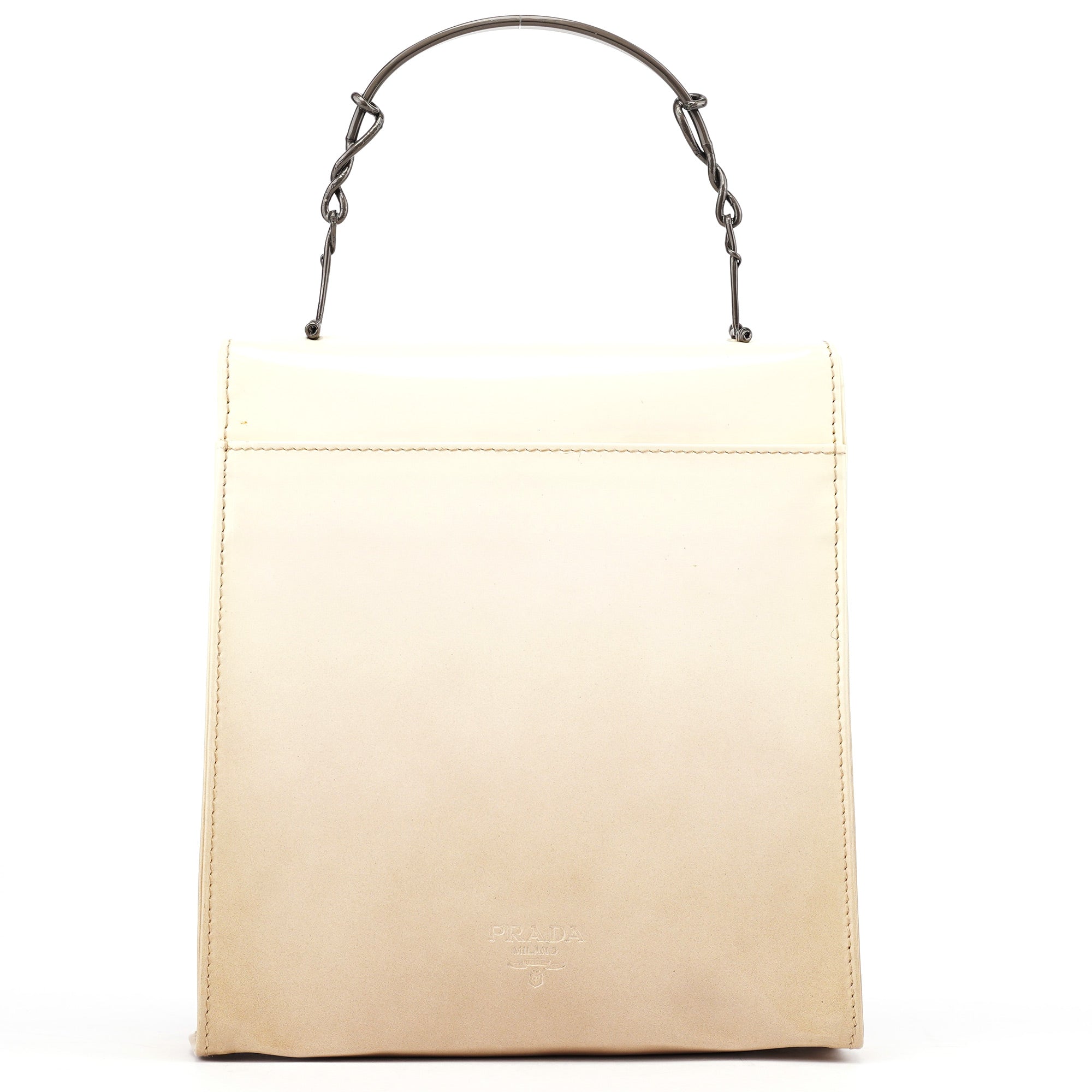 Prada Beige Spazzolato Asimetric Handbag