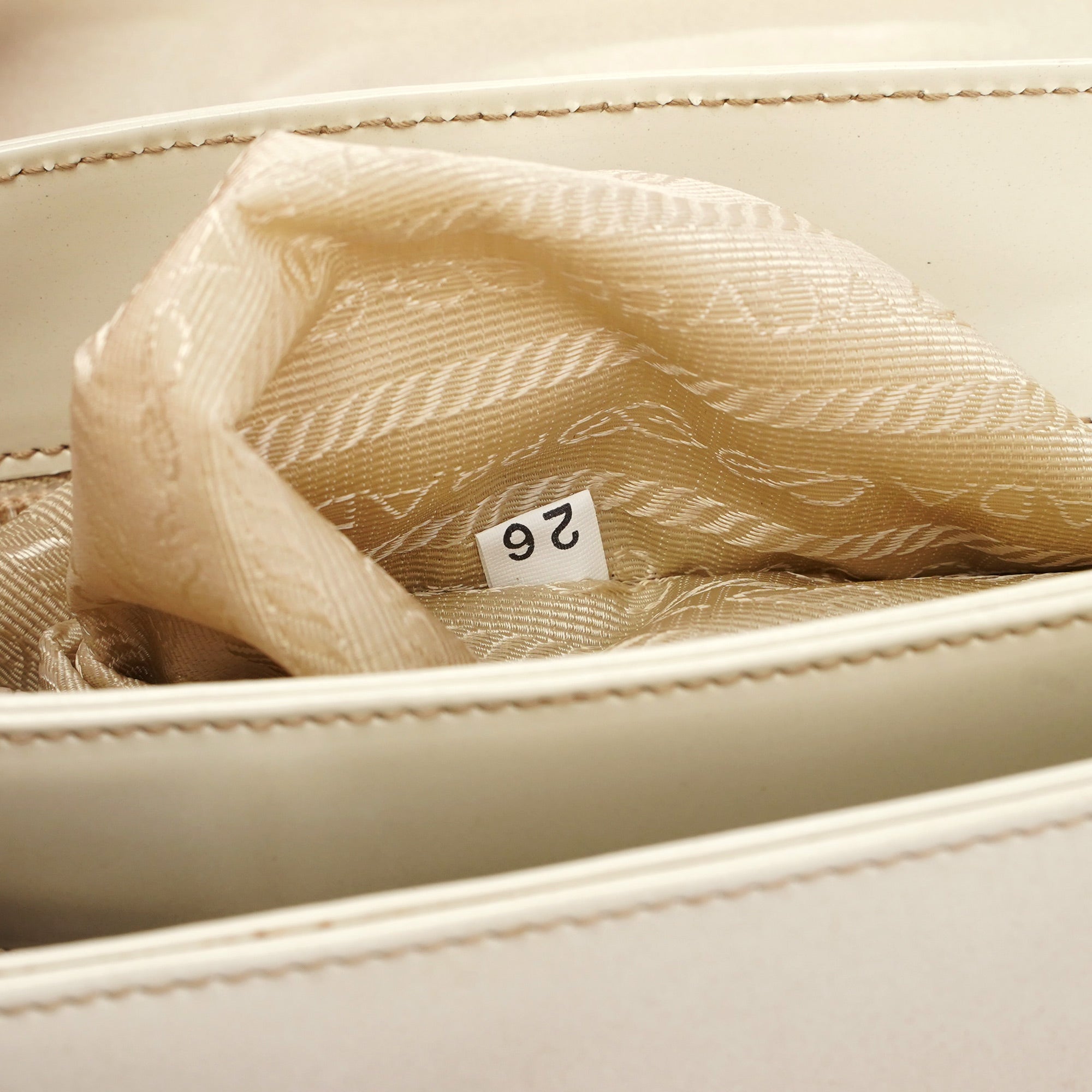 Prada Beige Spazzolato Buckle Handbag