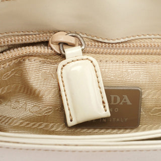 Prada Beige Spazzolato Buckle Handbag