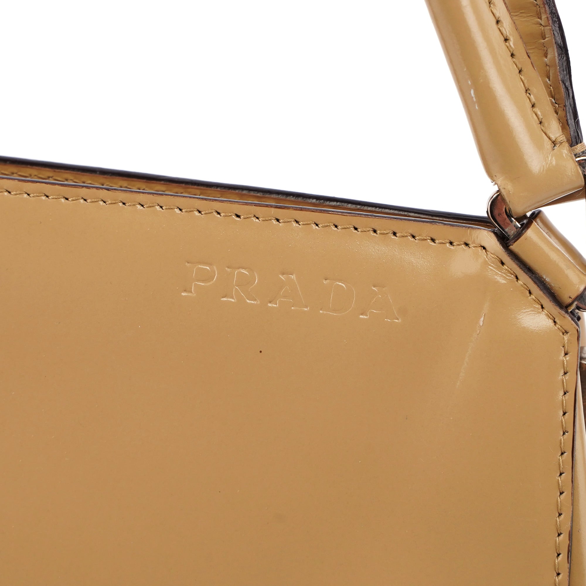 Prada Beige Spazzolato Chic Bag