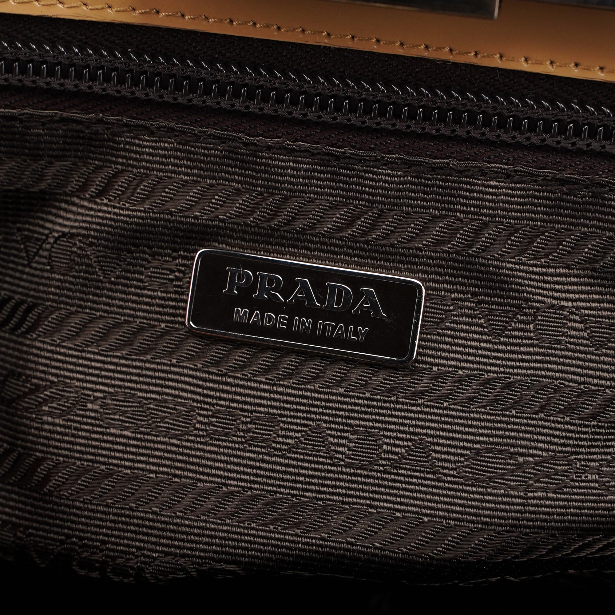 Prada Beige Spazzolato Chic Bag