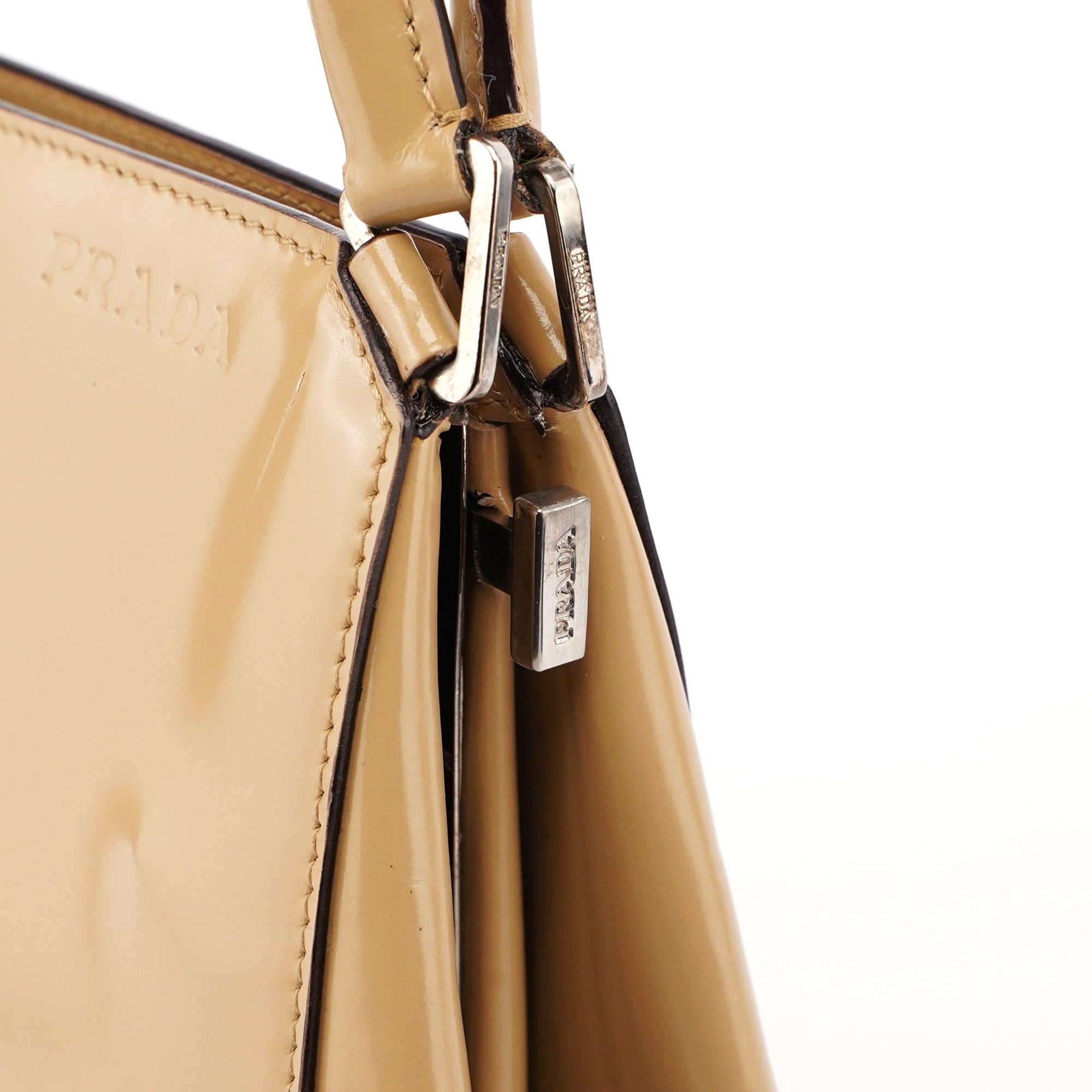 Prada Beige Spazzolato Chic Bag