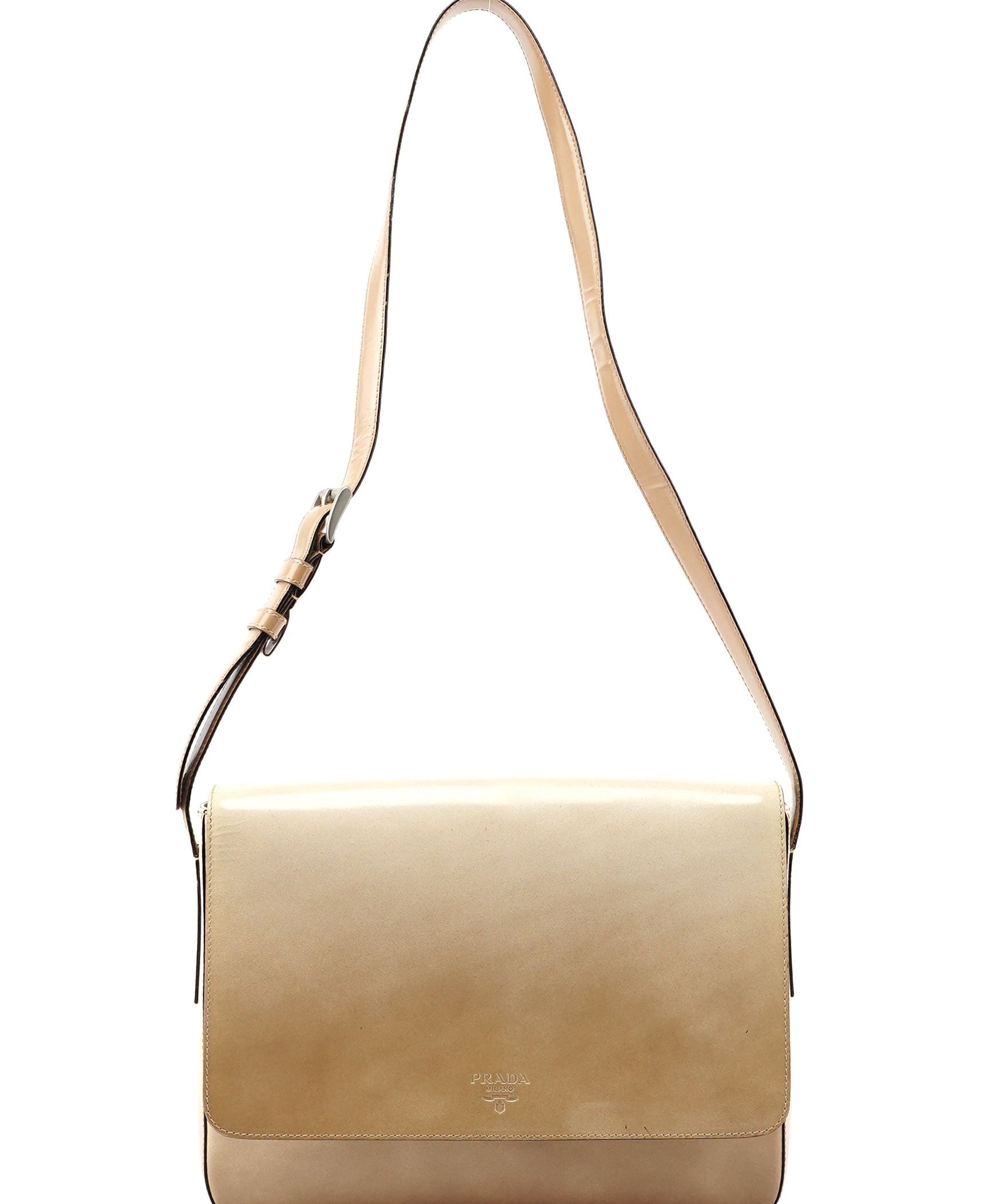Prada Beige Spazzolato Shoulder Bag