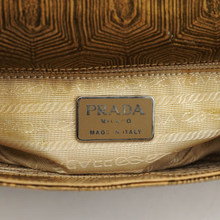 Prada Beige Tartaruga Leather Shoulder Bag