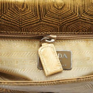 Prada Beige Tartaruga Leather Shoulder Bag