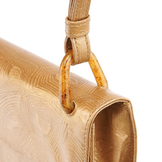 Prada Beige Tartaruga Mordo Shoulder Bag