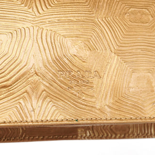 Prada Beige Tartaruga Mordo Shoulder Bag