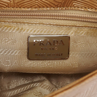 Prada Beige Tartaruga Mordo Shoulder Bag
