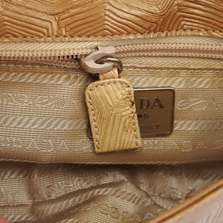 Prada Beige Tartaruga Mordo Shoulder Bag