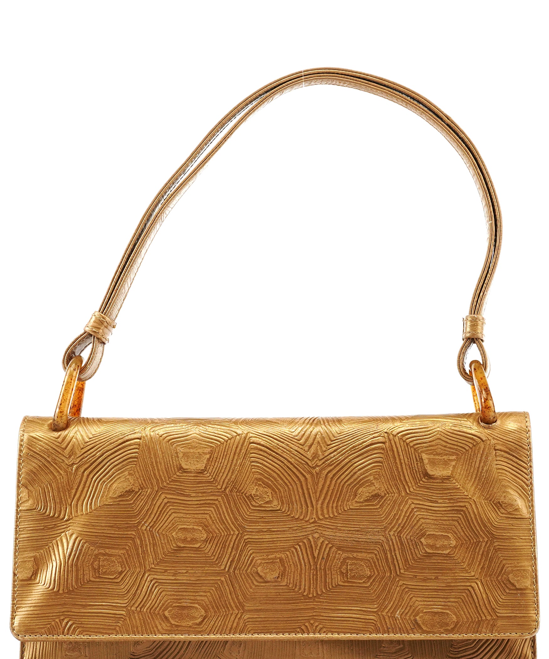 Prada Beige Tartaruga Mordo Shoulder Bag