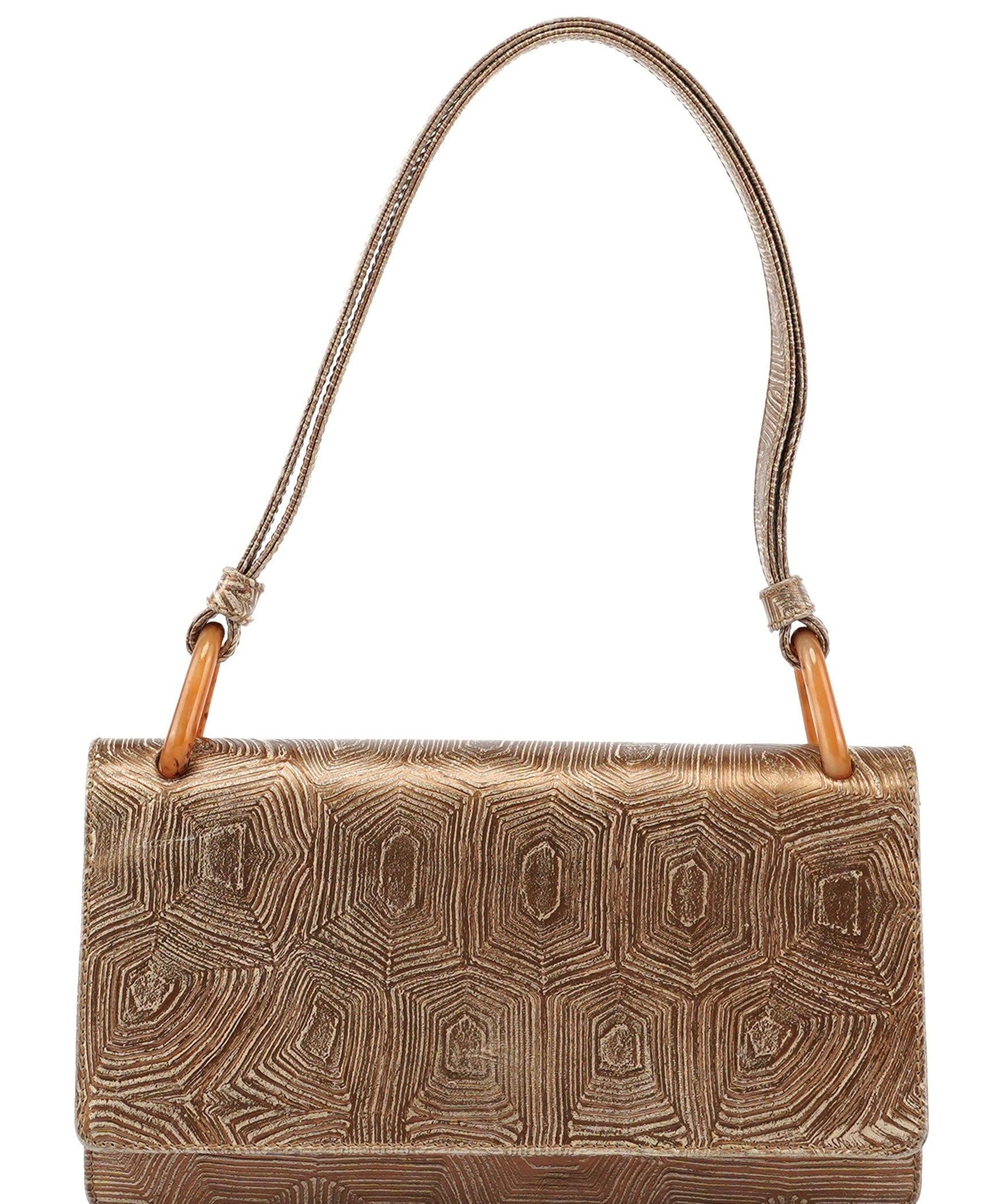 Prada Beige Tortoise Shoulder Bag